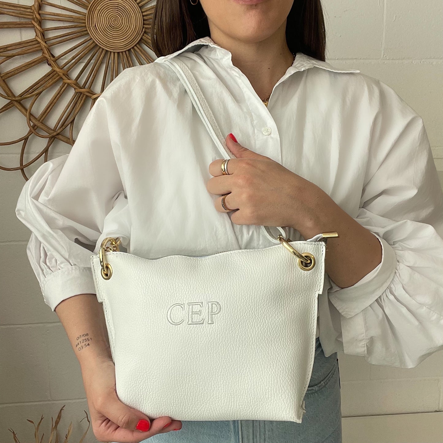 Bolso herrajes personalizado - Color blanco