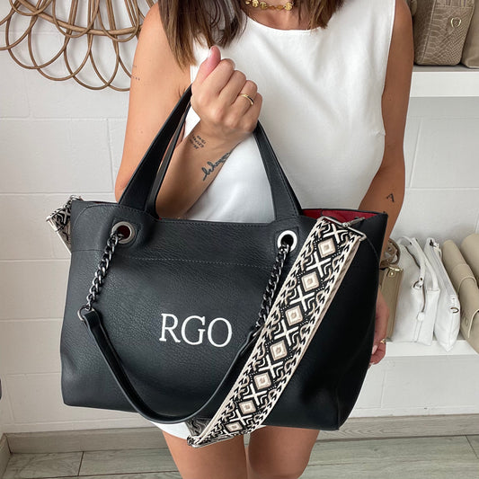 Handbag cadenas personalizado - Color negro