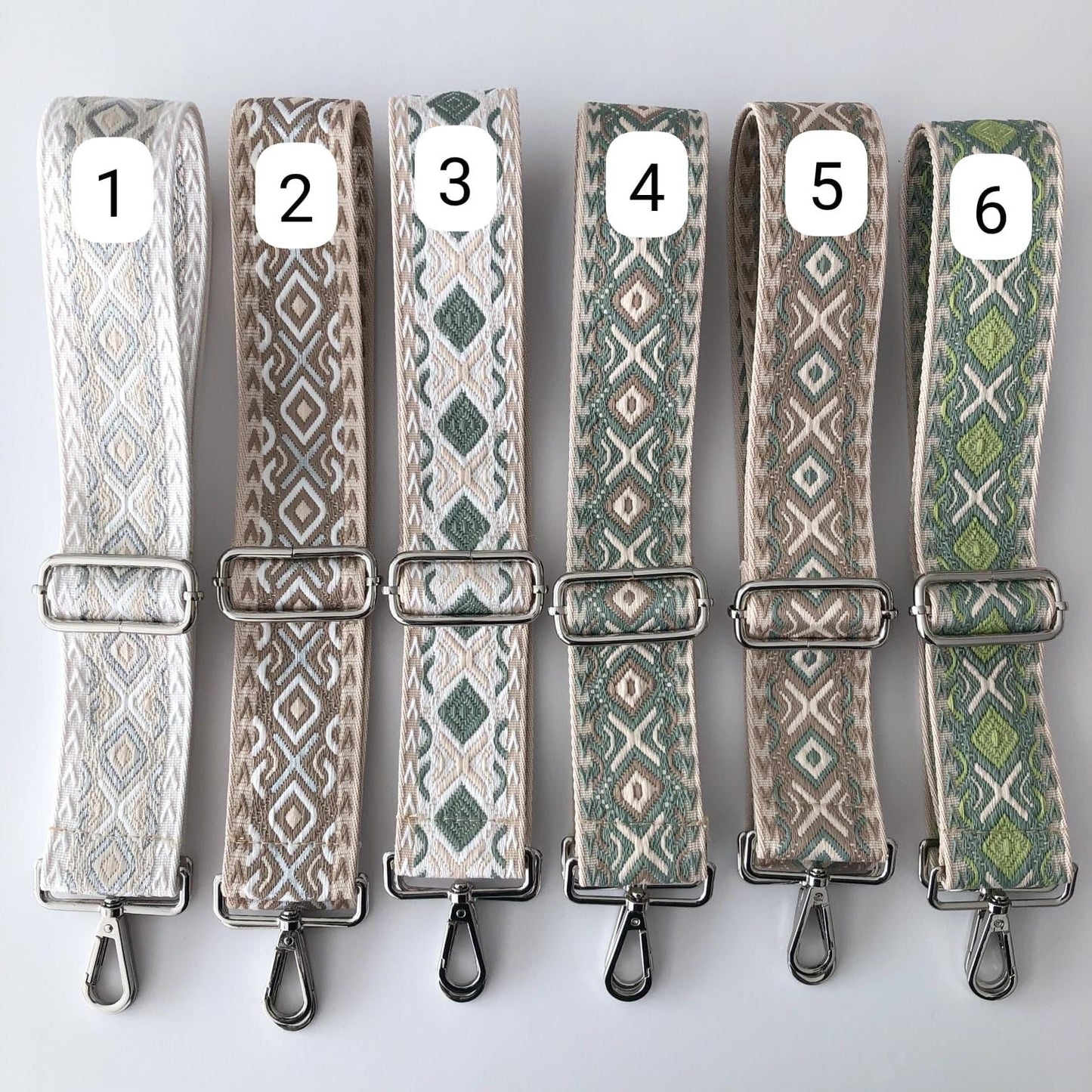 Bandolera piel de ante personalizada con correa combinable- Color beige