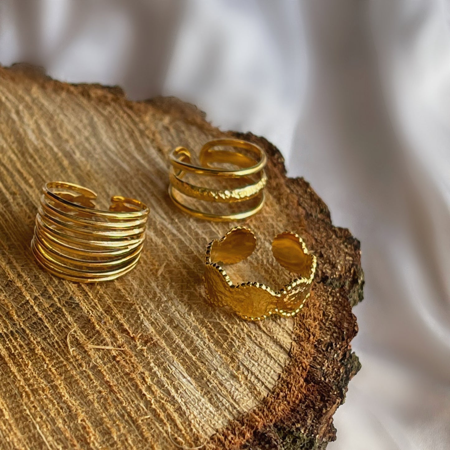 Anillo silueta monedas