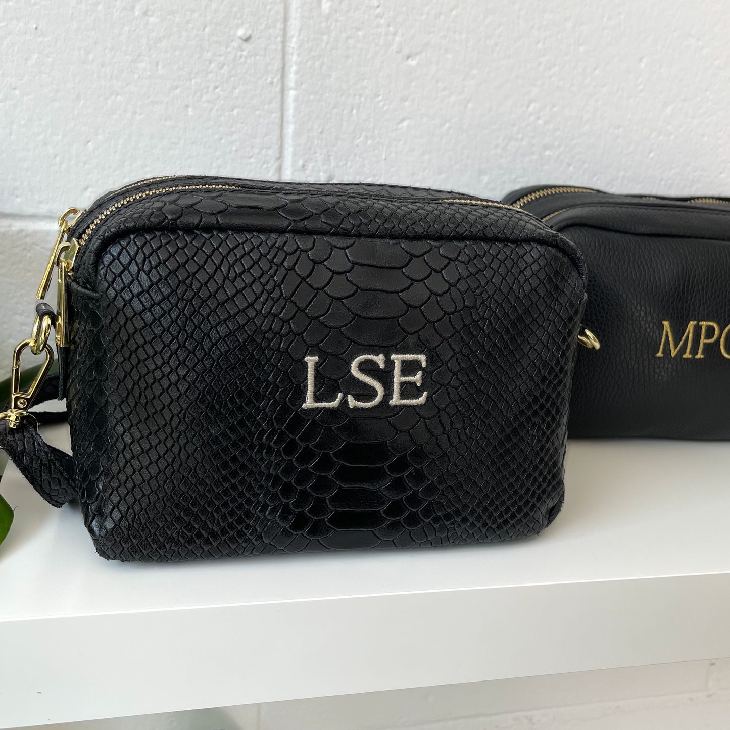 Bolso de piel estilo print personalizado- Color negro