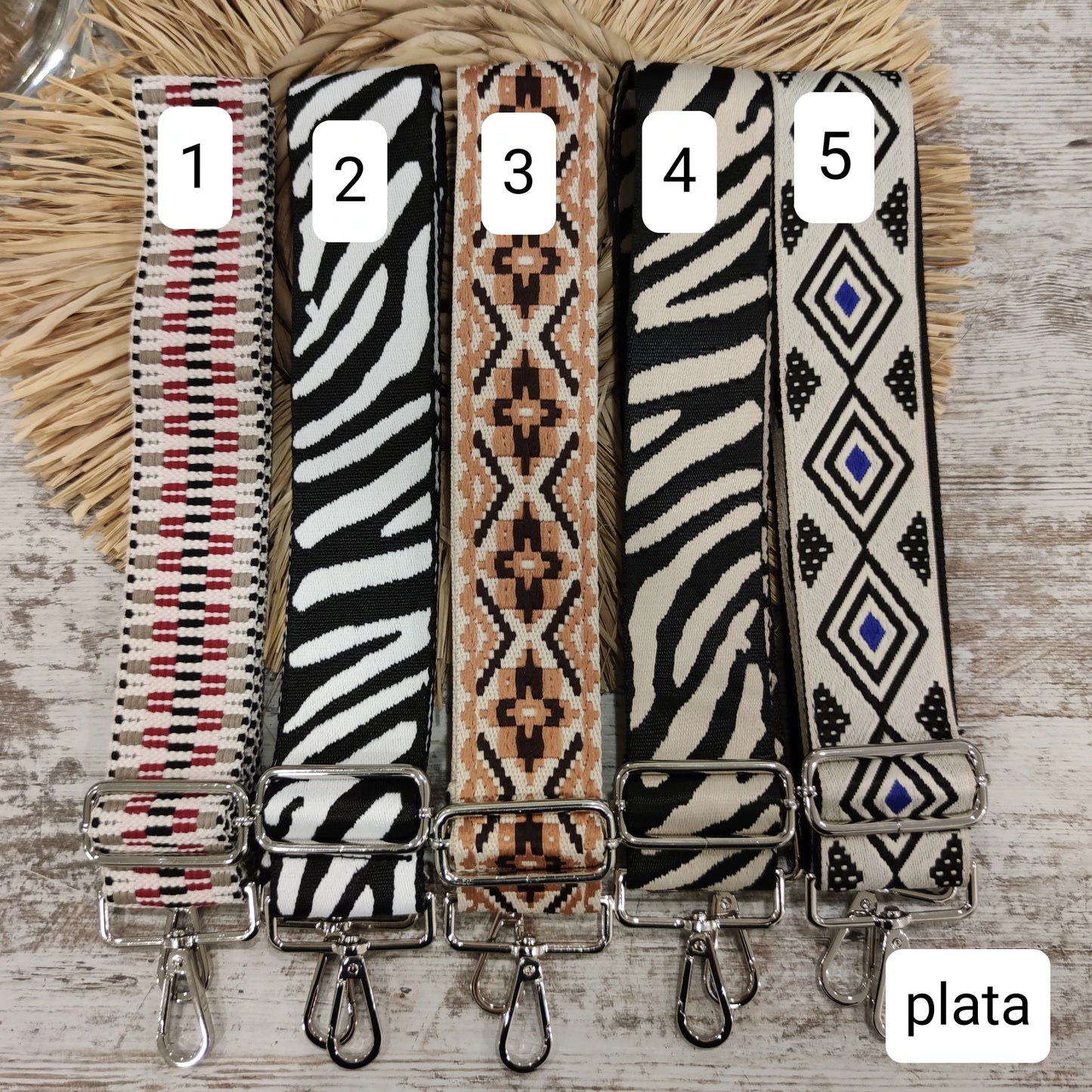 Bolso de piel doble cadena personalizado - Color beige