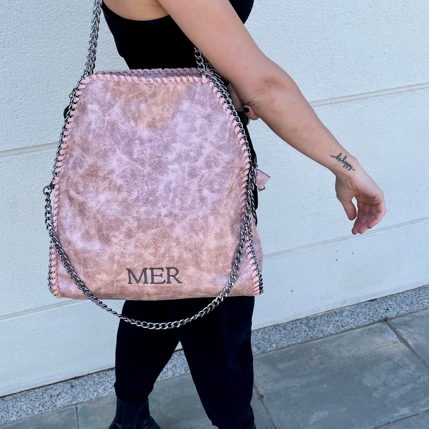 Bolso stella personalizado iniciales - rosa
