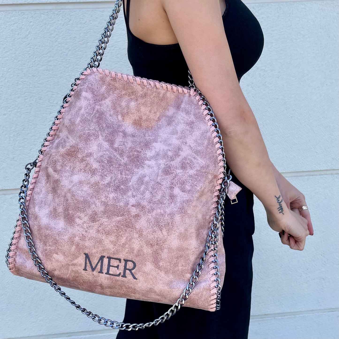 Bolso stella personalizado iniciales - rosa